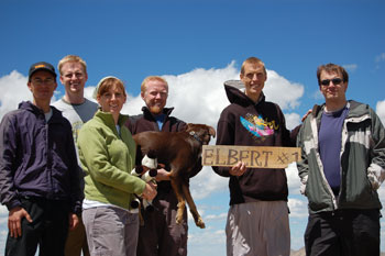 Me and friends on top of Mount Elbert