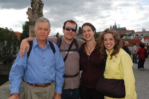 With the family in Prague